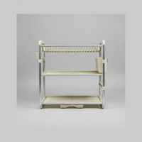 3-Tier Dish Drying Rack – Gold Aluminium Kitchenware Dish Racks