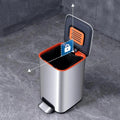 Stainless Steel Pedal Dustbin with Inner Bin Home & Kitchen Trash Cans