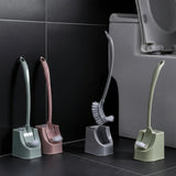 Long Handle Toilet Brush Set with Base Bathroom Toilet Brush & Holder Sets
