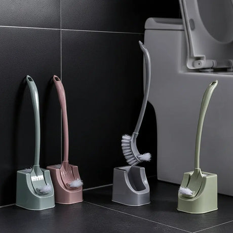 Long Handle Toilet Brush Set with Base Bathroom Toilet Brush & Holder Sets