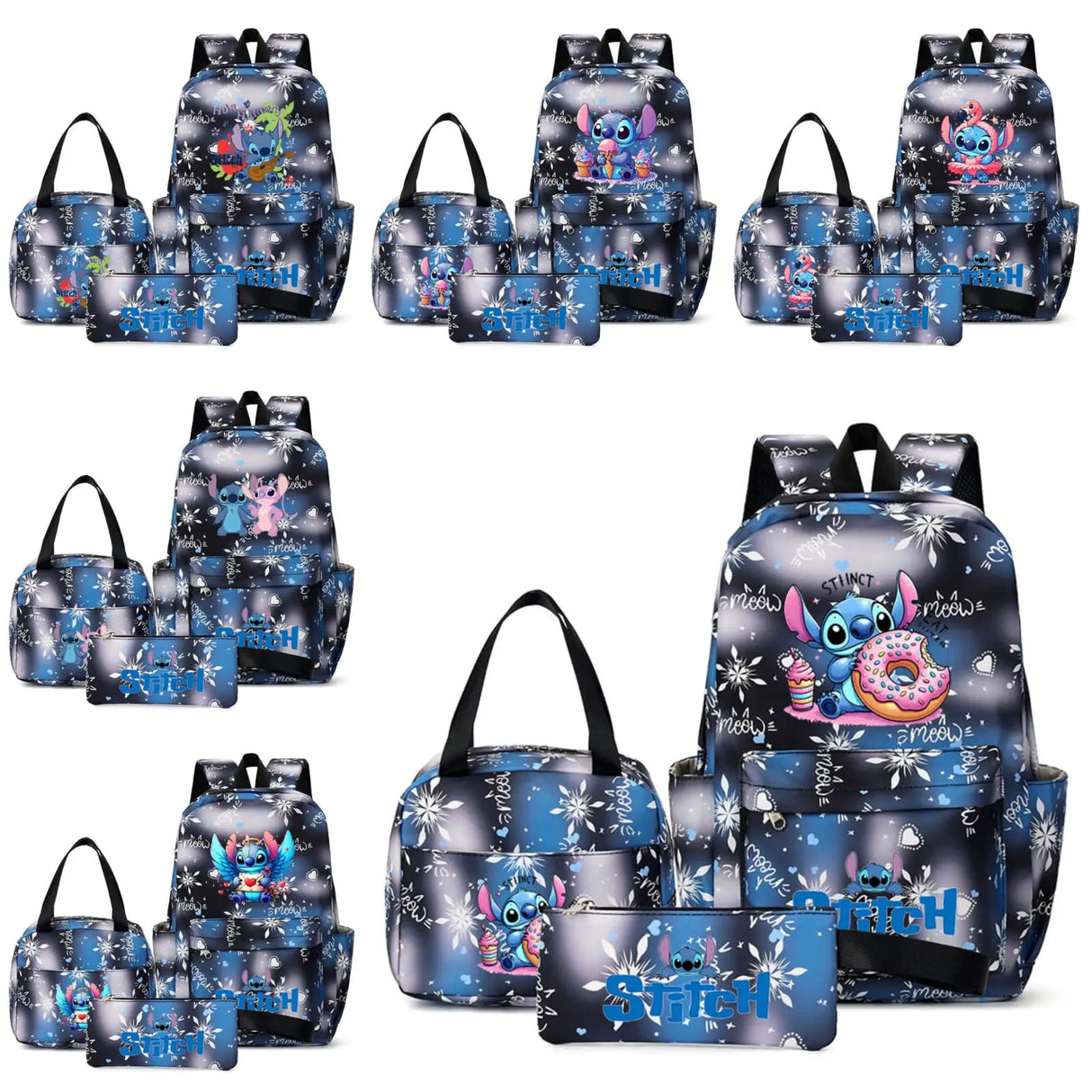 Stitch 3-in-1 Kids Backpack Set Kids' Bags & Accessories School Backpacks