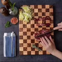 Acacia Wood Checkerboard Cutting Board Cutting Board Cutting Boards