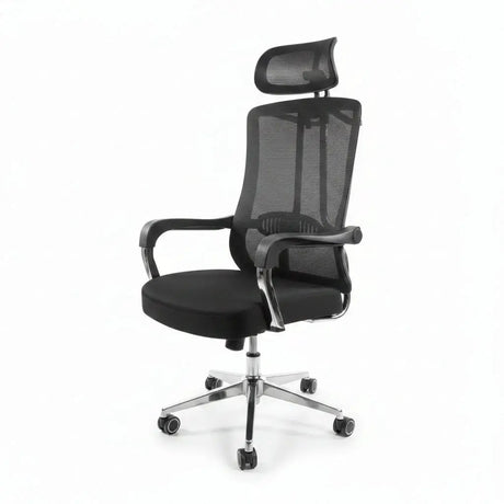 High-Back Mesh Office Chair with Headrest & Chrome Frame Office Chair Office Chairs