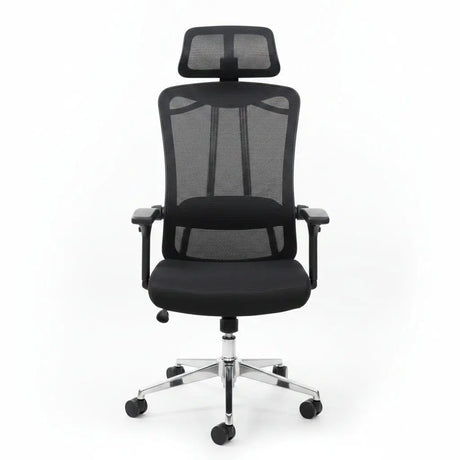 High-Back Mesh Office Chair with Headrest & Chrome Frame Office Chair Office Chairs