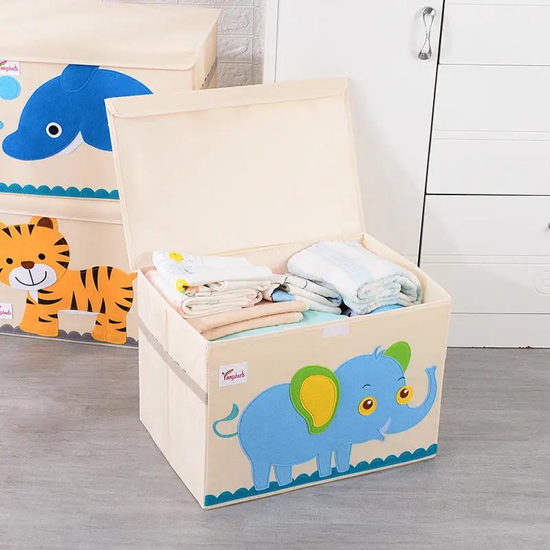 Foldable Kids Storage Box With Lid For Toy Organizer house hold storage Household Storage Containers