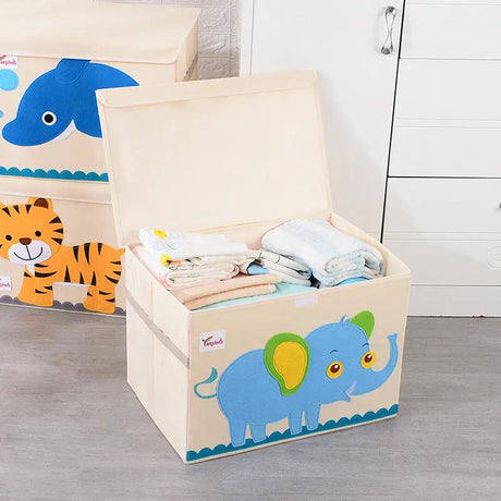 Foldable Kids Storage Box With Lid For Toy Organizer house hold storage Household Storage Containers