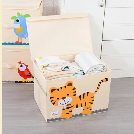 Foldable Kids Storage Box With Lid For Toy Organizer house hold storage Household Storage Containers
