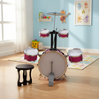 Kids Jazz Drum Set with Cymbal & Stool Drums & Percussion Instruments