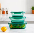 3pc Glass Food Container Set Food Storage Food Storage Containers