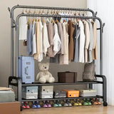 Heavy-Duty Double Rail Clothes Rack Storage & Organisation Garment Racks