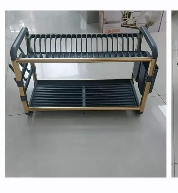 Aluminium Dish Drainer TwoTier For Modern Kitchens Sturdy Dish Rack Dish Racks
