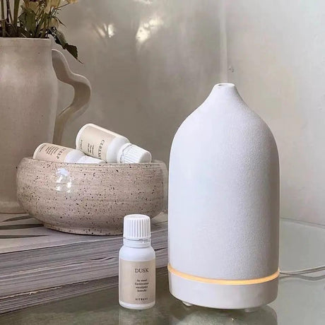 Ceramic Aroma Diffuser & Humidifier 160ml Home Fragrance Ultrasonic Diffusers