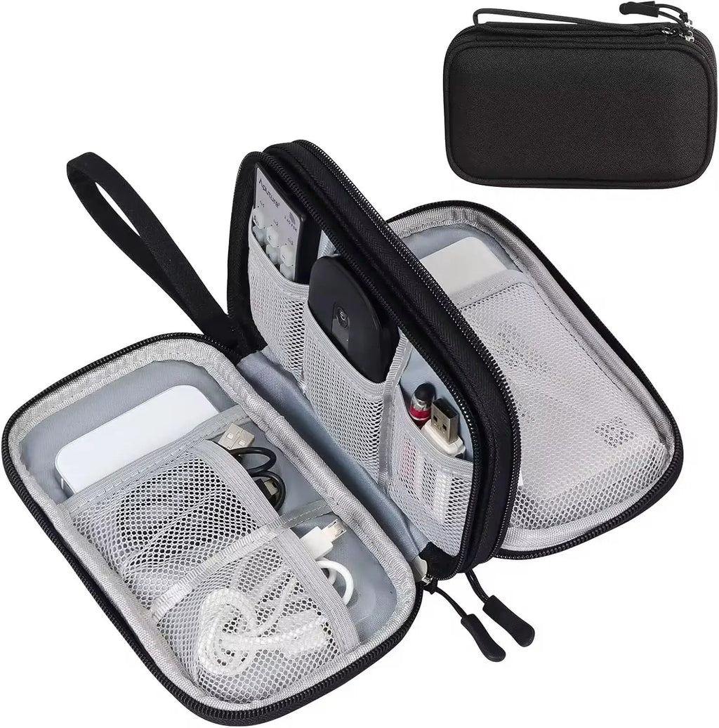 Double Layer Travel Cable Organiser Bag Travel Accessories Travel Pouches