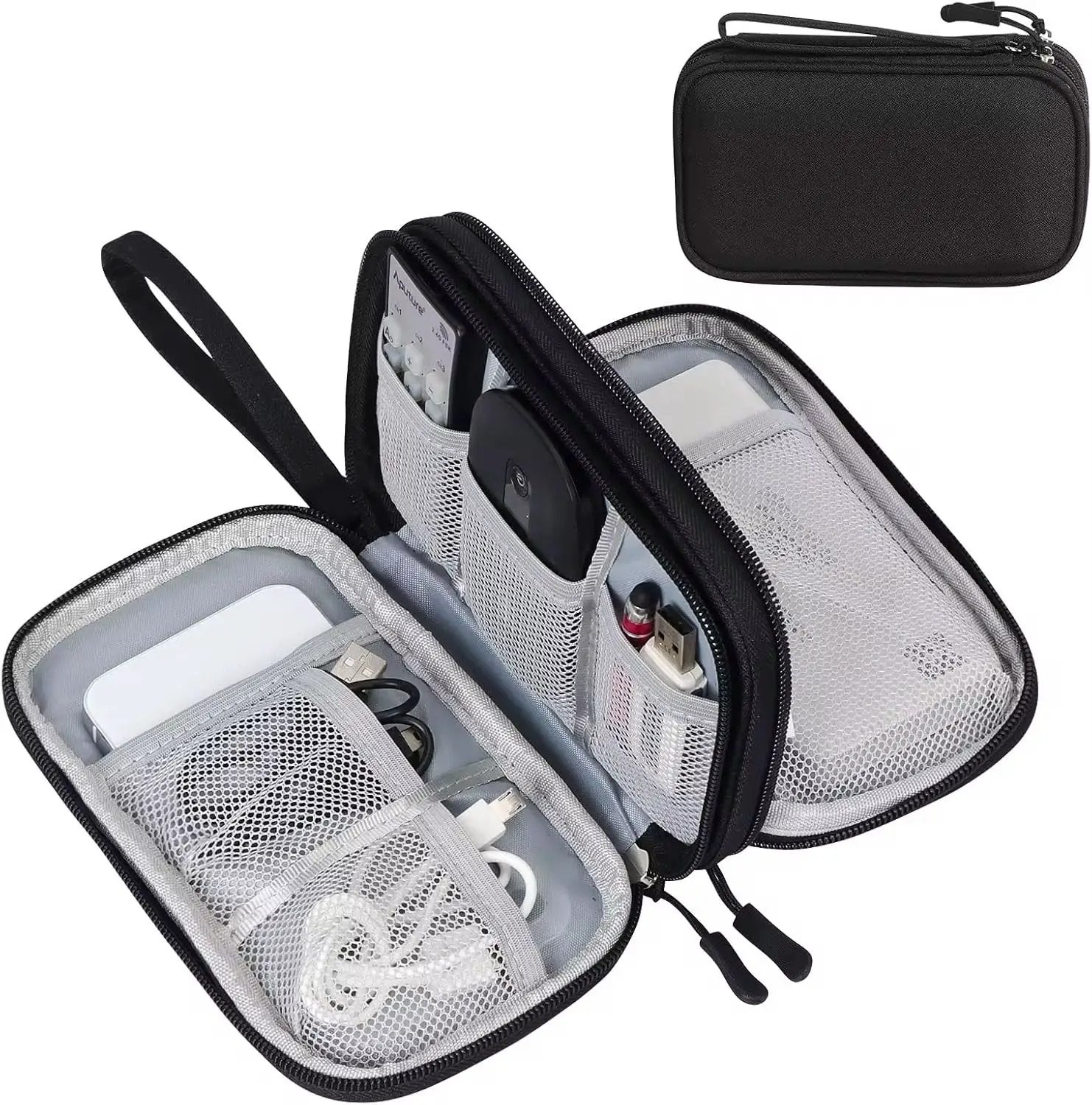 Double Layer Travel Cable Organiser Bag Travel Accessories Travel Pouches