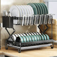 2-Tier Foldable Dish Drying Rack Dish Racks