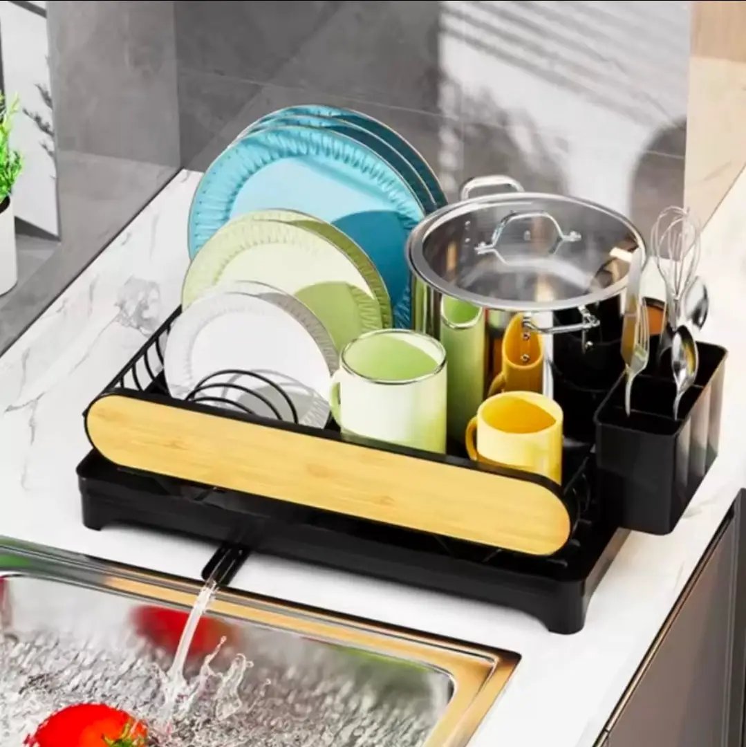 Compact Dish Drying Rack with Drainage Spout Dish Rack Dish Racks