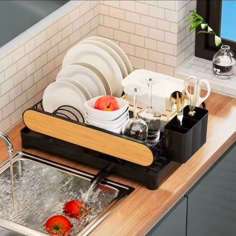 Compact Dish Drying Rack with Drainage Spout Dish Rack Dish Racks