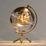 LED Illuminated World Globe with Metal Stand Decor Desktop Globes
