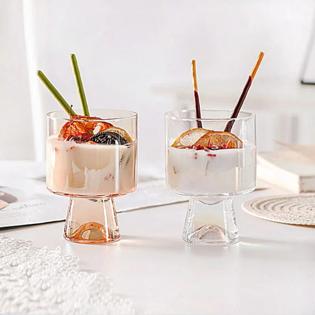 Snow Mountain Tulip Crystal Glass Cup Glassware Tumblers