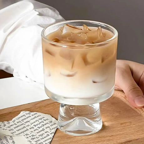 Snow Mountain Tulip Crystal Glass Cup Glassware Tumblers