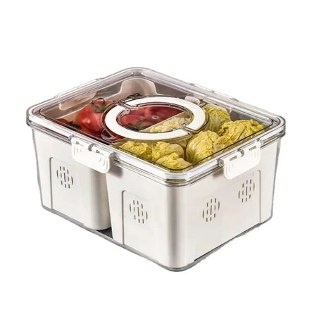 Stackable Fridge Produce Storage Box with Drainer Food Storage Containers