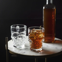 Heavy Duty Skull Glass Mug 490ml Glassware Mugs