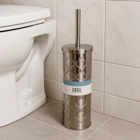 Invisible Metallic Toilet Brush Grey Bathroom Accessories Toilet Brush & Holder Sets