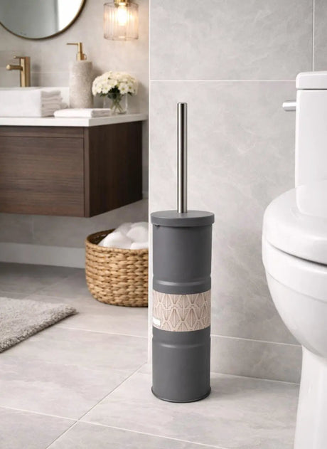 Invisible Metallic Toilet Brush Grey Bathroom Accessories Toilet Brush & Holder Sets