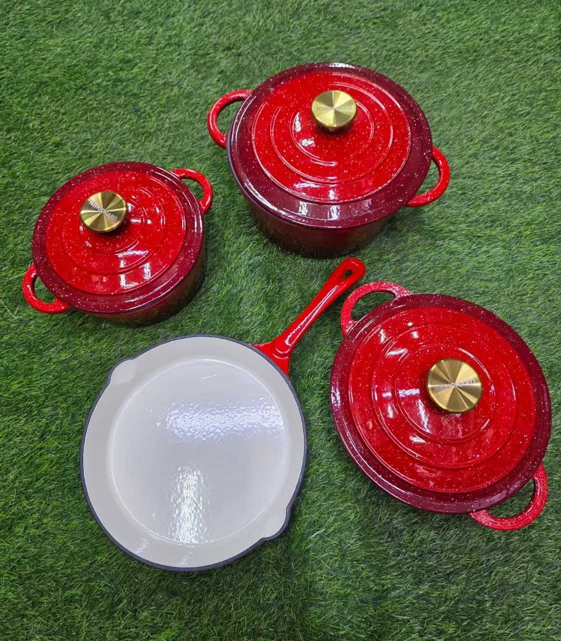 7pcs Enamel Cast Iron Cooking Pot Set Cookware Cookware Sets