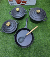 7pcs Enamel Cast Iron Cooking Pot Set Cookware Cookware Sets