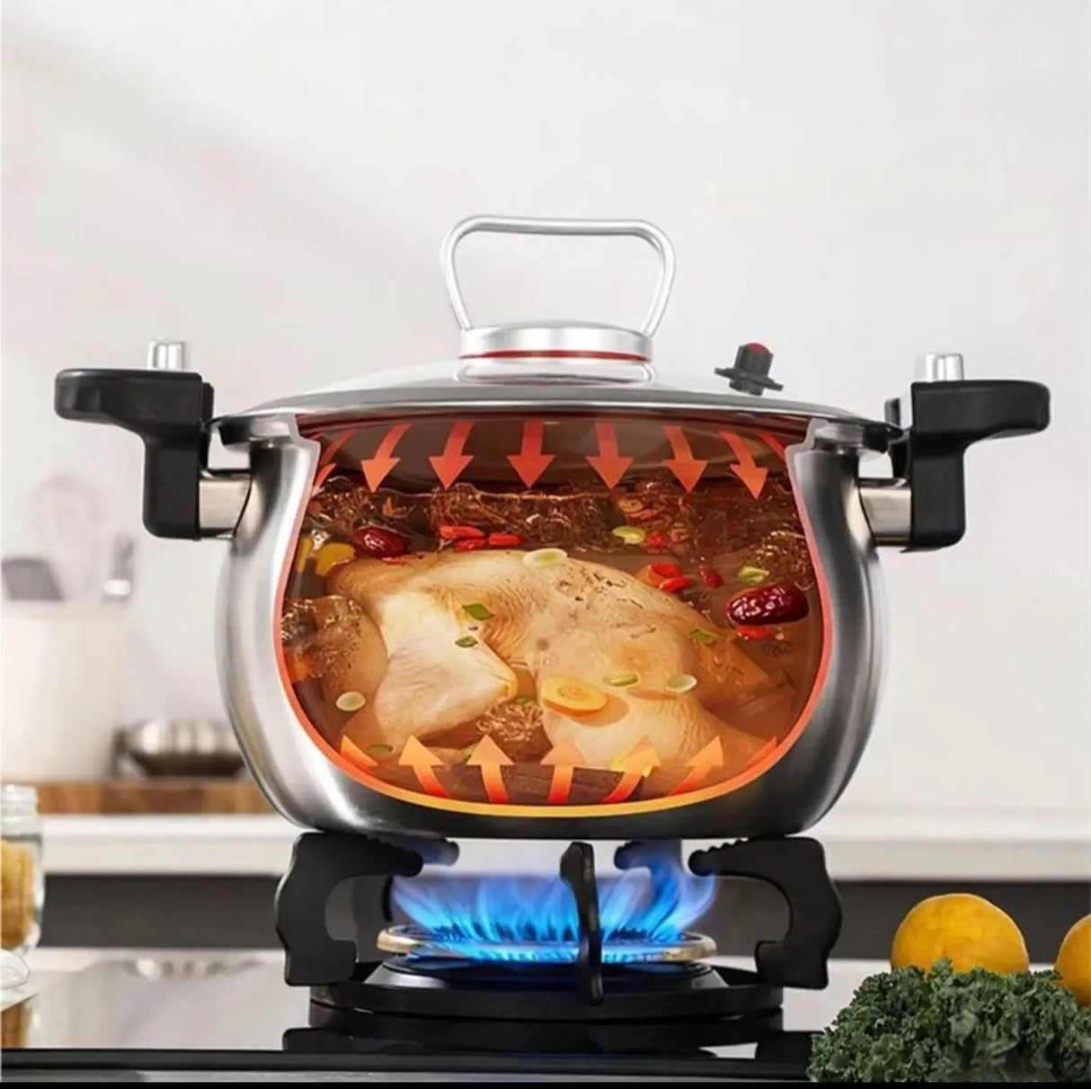 2-in-1 Triply Stainless Steel Pressure Cooker & Steamer Cookware Pressure Cookers