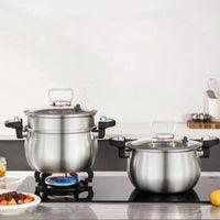 2-in-1 Triply Stainless Steel Pressure Cooker & Steamer Cookware Pressure Cookers