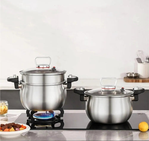2-in-1 Triply Stainless Steel Pressure Cooker & Steamer Cookware Pressure Cookers