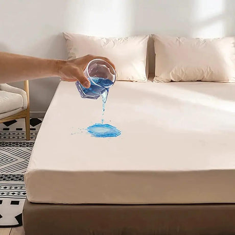 Waterproof Bamboo Fitted Sheet & Mattress Protector Bedding Mattress Protectors