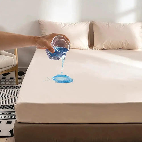 Waterproof Bamboo Fitted Sheet & Mattress Protector Bedding Mattress Protectors