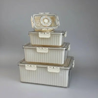 4-Piece Circular Food Storage Containers Kitchen Storage Food Storage Containers