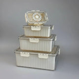 4-Piece Circular Food Storage Containers Kitchen Storage Food Storage Containers