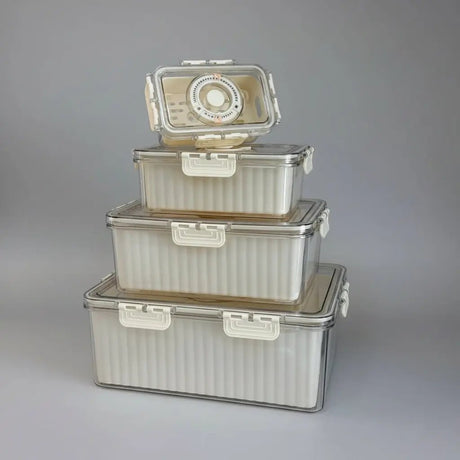 4-Piece Circular Food Storage Containers Kitchen Storage Food Storage Containers