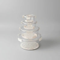 4-Piece Circular Food Storage Containers Kitchen Storage Food Storage Containers