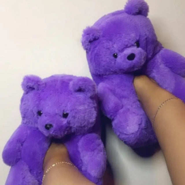 Giant Teddy Bear Plush Indoor Slippers Fashion Accessories Slippers