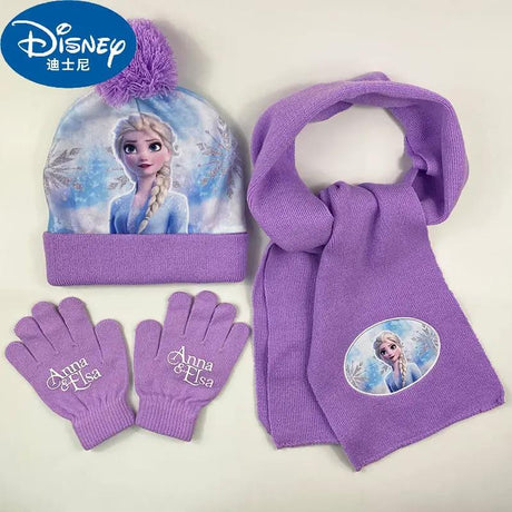Kids Cartoon Princess Winter Set Baby & Kids Baby & Children's Hats