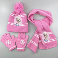 Kids Cartoon Princess Winter Set Baby & Kids Baby & Children's Hats