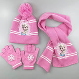 Kids Cartoon Princess Winter Set Baby & Kids Baby & Children's Hats