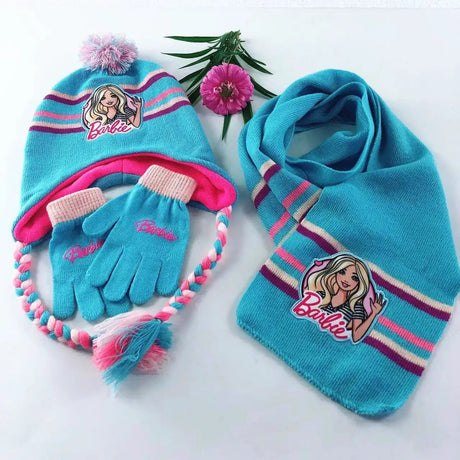 Kids Cartoon Princess Winter Set Baby & Kids Baby & Children's Hats