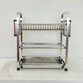 Heavy Duty 3-Tier Aluminium Dish Rack Kitchen Storage Dish Racks