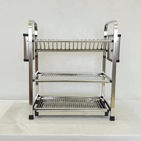 Heavy Duty 3-Tier Aluminium Dish Rack Kitchen Storage Dish Racks