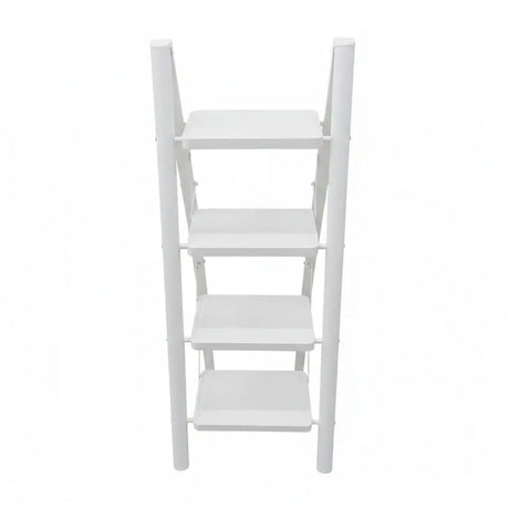 3-Layer Metallic Ladder Shelf Shelving & Storage Ladder Bookcases & Shelves