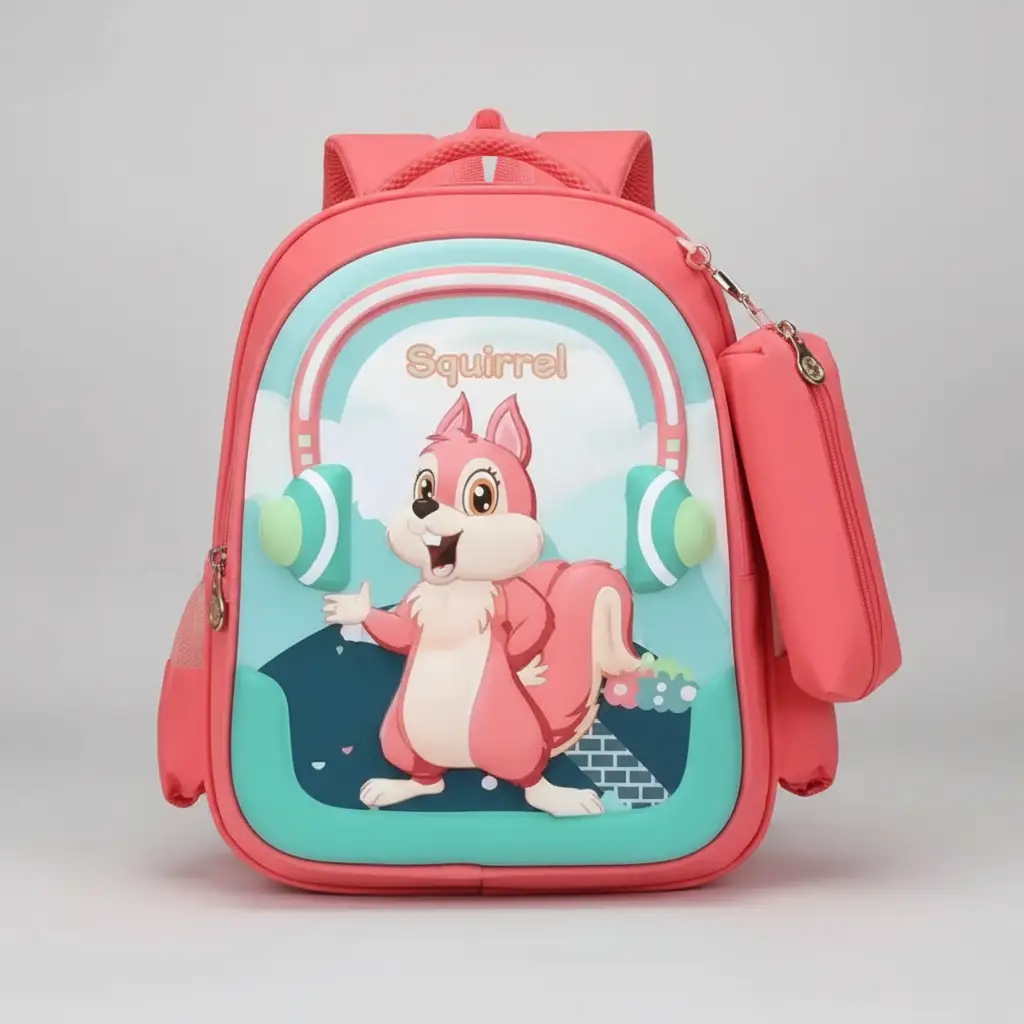 3D Cartoon Kids Backpack 2-Piece Set Baby & Kids School Backpacks