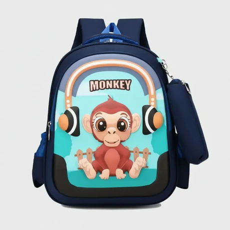 3D Cartoon Kids Backpack 2-Piece Set Baby & Kids School Backpacks
