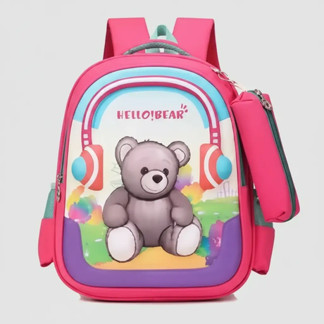 3D Cartoon Kids Backpack 2-Piece Set Baby & Kids School Backpacks